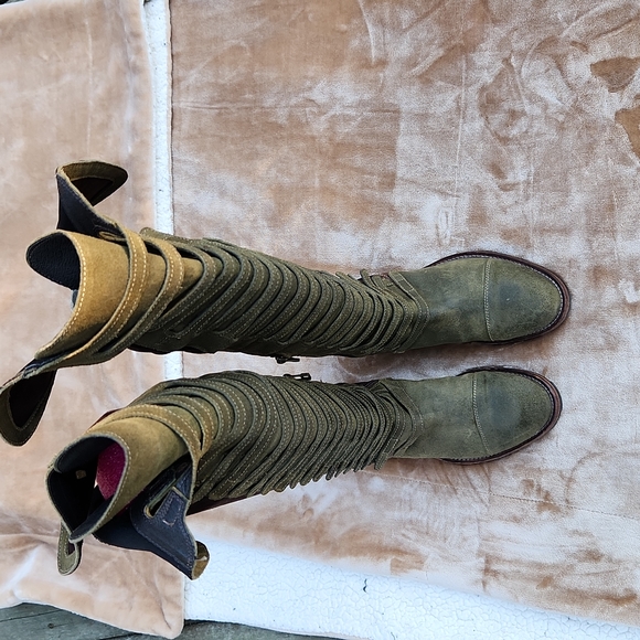 Vero Cuoio knee high suede tall boots Areaforte sz 36 - Picture 3 of 10